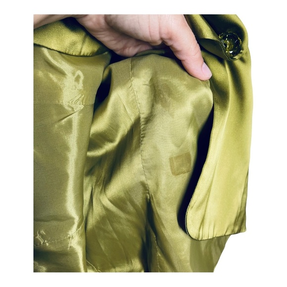 Flores & Flores lime green silky jacket - Picture 5 of 6